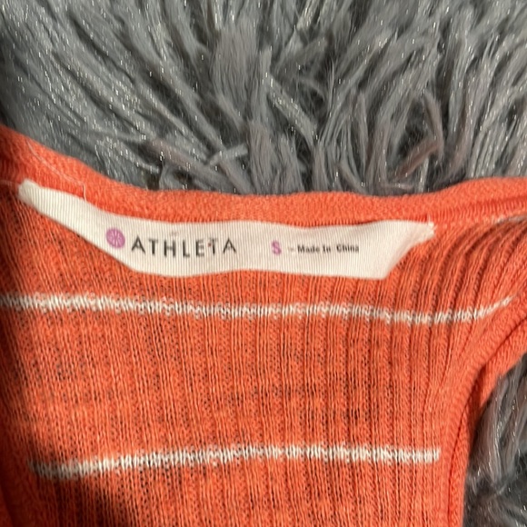 Athleta Vesta coral racer-back linen tank. Adjustable from crop to cover-up. - Picture 7 of 8